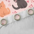 thumbnail image 4 of Castle Fairy Kawaii Cats Black Out Curtains for Teens Boys Girls,Cartoon Animal Curtains Pack Of 2 (42X63 Each),Love Heart Print Bedroom Curtains,Super Cozy Room Decor, 4 of 6