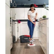 O-Cedar EasyWring™ Microfiber Spin Mop & Bucket System with 1 Extra Mop Head Replacement (2 Total Refills)