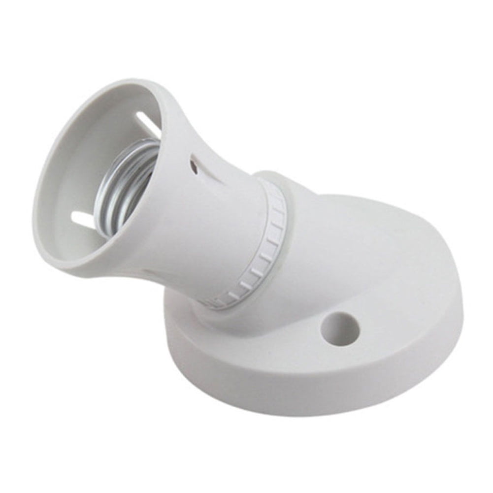 Edison Screw Angled White Batten Lamp Holder ES E27 LightBulb Wall Fixing Socket