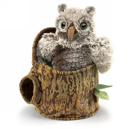 Owlet In Tree Stump Puppet by Folkmanis - 3035