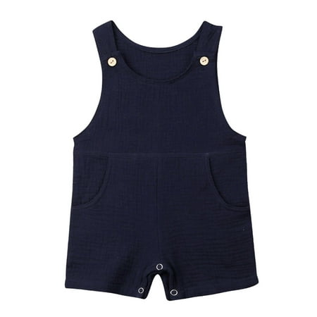 

Gwiyeopda Newborn Toddler Baby Boys Girls Cotton Strap Romper Jumpsuit Bodysuit Playsuit Outfit