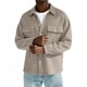 thumbnail image 5 of Top Abrigo Hombres Color Sólido Manga Larga Botón Cuello Moda Casual Verano Al Aire Libre Diario, 5 of 7