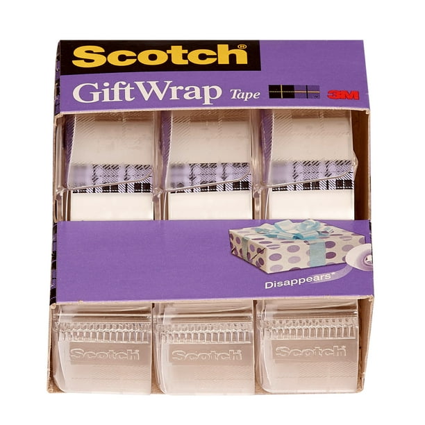 Scotch Gift Wrap Tape, 3/4 in. x 300 in., 3 Dispensers