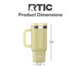 thumbnail image 4 of RTIC 16 oz Ceramic Lined Road Trip Tumbler, Leak-Proof Covered Straw Lid, 2 Pack, Sunlight Glitter, 4 of 7