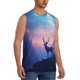 thumbnail image 2 of Balery Night Sky Elk Camisetas sin mangas para hombre, absorbe la humedad y protege contra el mal olor.-XX-Large, 2 of 7