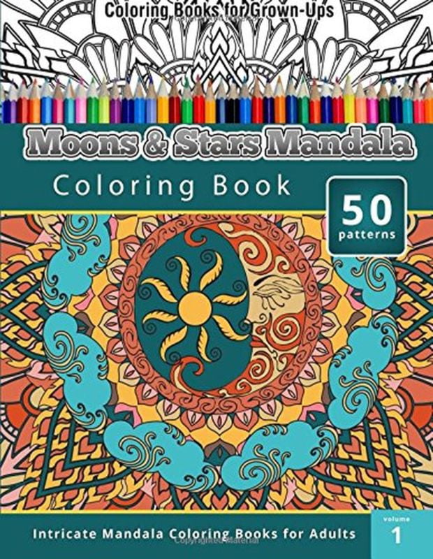 Download Moons & Stars Mandala Coloring Book (Intricate Mandala Coloring Books for Adults), Volume 1 ...