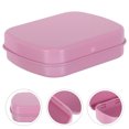 thumbnail image 1 of IDEANATEGRATE 12Ud Estuche Rectangular De Hojalata Rosa Con Bisagra Para Guardar Joyas Y Objetos Pequeños, 1 of 6