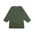 thumbnail image 6 of Resicozy 3/4 Sleeve Shirt for Men Solid Color Crew Neck Baseball T-Shirt Fall Fashion T Shirts Casual Loose Fit Tees Army Green S, 6 of 7