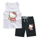 thumbnail image 3 of Hello Kitty, pantalones cortos de algodón para niñas con dibujos animados, chaleco de dos piezas de verano para bebés, ropa cómoda y bonita, ropa sin mangas para niños, 3 of 5