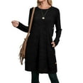 thumbnail image 6 of Winter Savings Clearance! Lindreshi Fall Dresses for Women 2023 Homecoming Dresses Fashion Women Solid Loose Comfy Long Sleeve Pocket Button Dress, 6 of 9