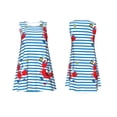 thumbnail image 7 of Uemuo Red Funny Crab on Blue Stripe Pattern Women’s Sleeveless Dress – Casual Summer A-Line Dress, Stylish and Comfortable Sundress for Hot Weather, 7 of 7