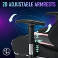 thumbnail image 3 of Hoffree LED Gaming Chair for Kids 8-14 Gaming Chairs for Teens with Adjustable Headrest and Lumbar Support Ergonomic PU Leather Kids Gaming Chair with Led Lights, 3 of 9