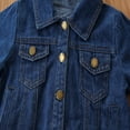 thumbnail image 4 of Lmnyox Denim Jackets for Toddlers Button Front Long Sleeve Collared Jean Jacket Girls Boys Casual Outerwear, 4 of 7