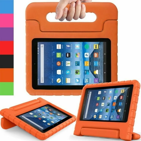 Amazon Kindle App For Ipad Portable Handle Case Cover For Amazon Kindle Fire HD 7 2015 Kids Shock Proof Case Purple Red Orange ()