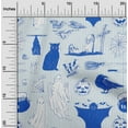 thumbnail image 2 of oneOone Cotton Poplin Medium Blue Fabric Halloween Sewing Fabric By The Yard Printed Diy Clothing Sewing Supplies 42 Inch Wide, 2 of 4