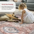 thumbnail image 5 of nuLOOM Desna SpinClean Machine Washable Faded Vintage Area Rug, 2' 6" x 10', Runner, Desna Brick, 5 of 12