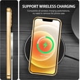 thumbnail image 5 of for iPhone 12 Mini Case Magnetic[Compatible with MagSafe], Gradient Glitter Sparkle Shockproof Slim Protective Bling Phone Case for Apple iPhone 12 Mini 5.4", Gold/Glitter, 5 of 9