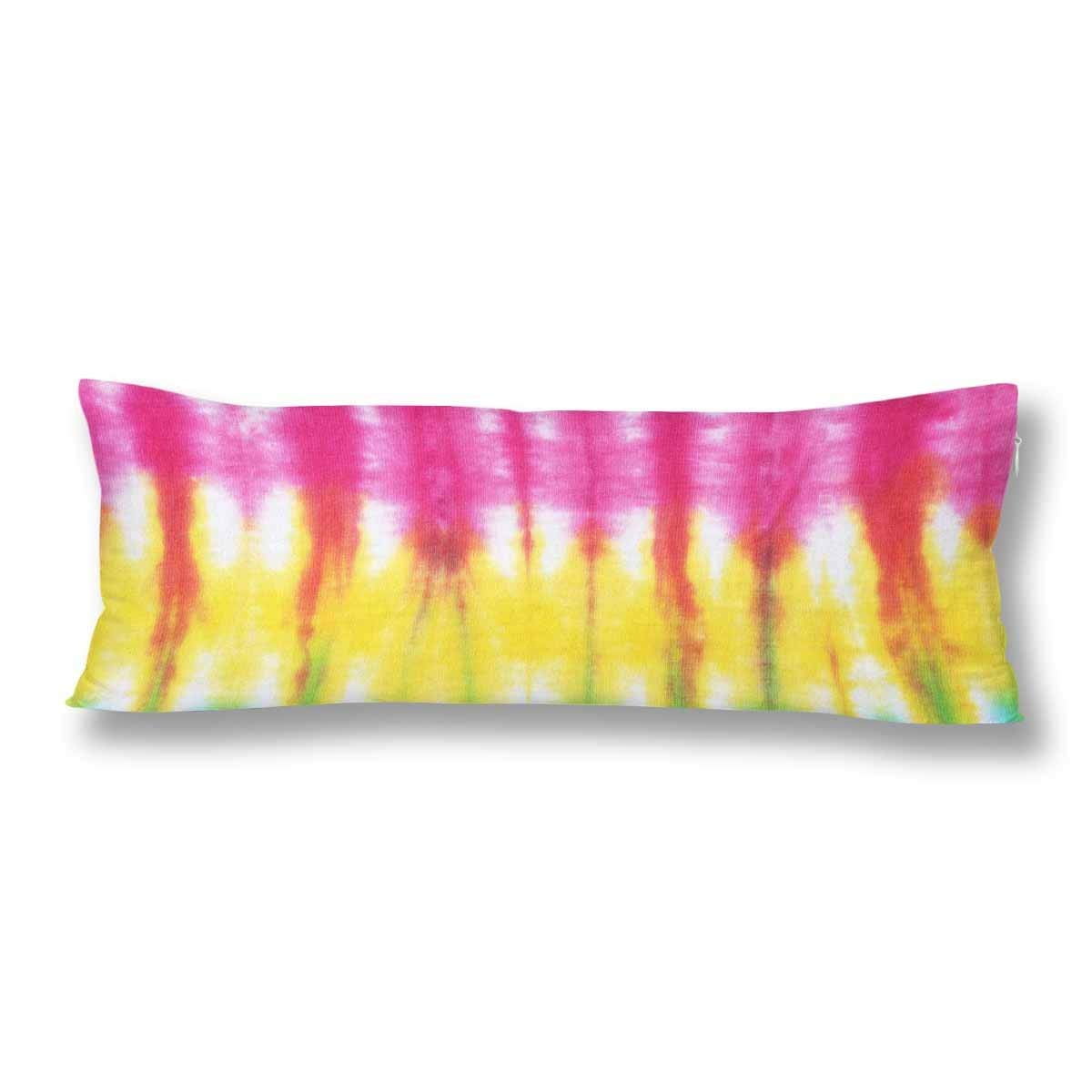 ABPHOTO Colorful Tie Dyed Body Pillow Covers Pillowcase 20x60 inch