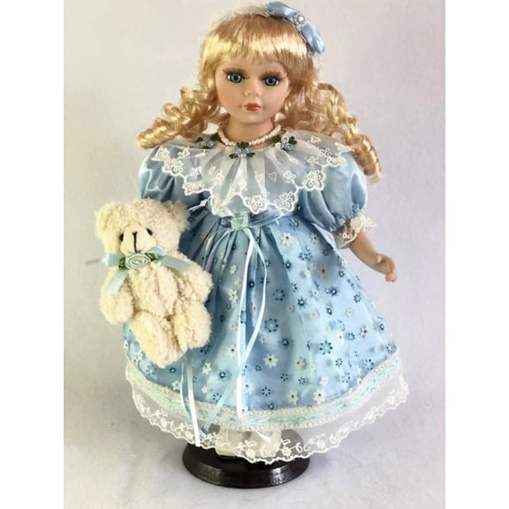Jmisa 14" Porcelain Doll Blue Dress