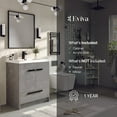 thumbnail image 7 of Eviva Lugano 30" Cement Gray Modern Bathroom Vanity with White Integrated Acrylic Sink, 7 of 7