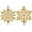36pcs Gold-4 Inch, variant on 36 Pack  Glitter Snowflake Ornaments, Plastic Christmas Glitter Snowflake Winter Wonderland Christmas Tree Decorations, 4 Inch