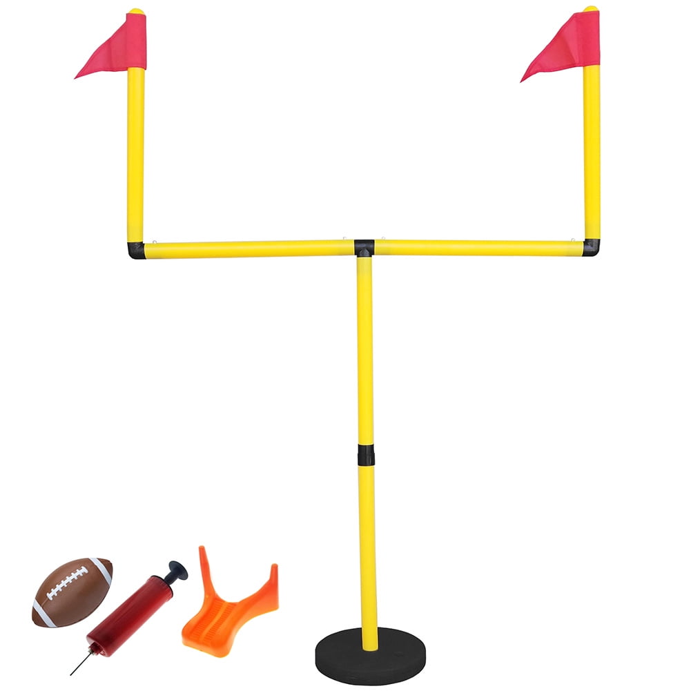 GoTEAM! Youth Football Goal Post Set with Uprights, Ball, Tee and Pump