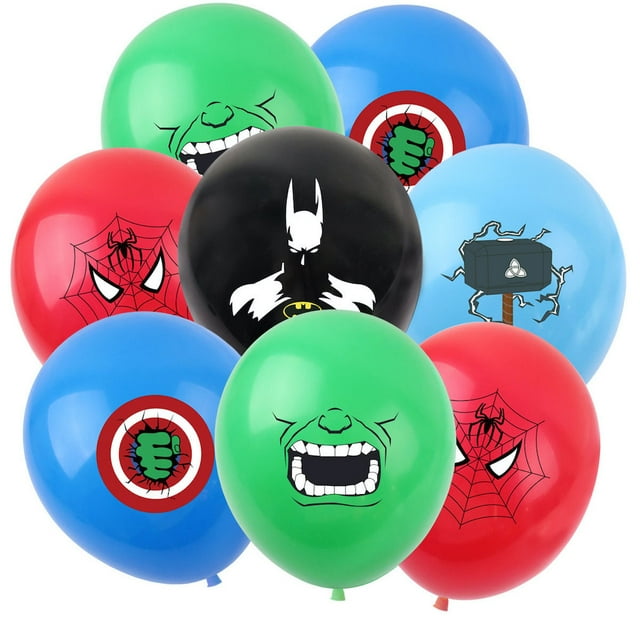 Kit de globos Anime Heros Spider The Hulk, 12 cm, látex, 8 unidades