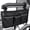 Black, variant on 2-in-1 Wheelchair Side Pouch & Cup Holder, Reflective Safety Storage Organizer for Walker, Electric Wheelchair Accessories for Personal Items