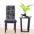 thumbnail image 5 of Unique Bargains Spandex Stretch Dining Chair Cover Black and White M, 5 of 7