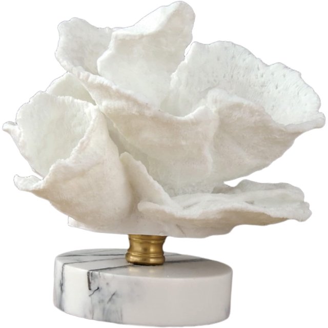 Artificial Coral Figurine Fake Coral Ornament Modern Sculpture Simulation Housewarming Gift Tabletop Shelf Statue Decor-Typ A