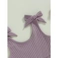 thumbnail image 6 of WEIKBMOL Toddler Baby Girl Summer Clothes 6M 1T 2T 3T 4T Sleeveless Ribbed Knitted Jumpsuit Shorts Overalls Baby One Piece Outfit, 6 of 9