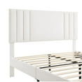 thumbnail image 4 of BIKAHOM Tufted Upholstered Platform Bed Frame with Headboard, Full, White, 4 of 8