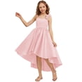 thumbnail image 2 of Girls Princess Party Dress with Shoulder Rose, Sleeveless Flower Girl Gown for Wedding Birthday Pageant, Elegant Tulle Net Skirt for Special Occasions, Age 2-12 Years Pink 130, 2 of 8