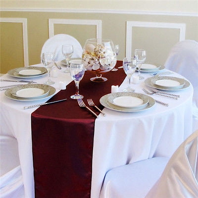 

30*275 cm Elegant Satin Table Runner Birthday Party Home Decor