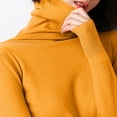 thumbnail image 5 of qolati Turtleneck Sweaters for Womens Winter Thick Basic Shirts Fitted Oversized Pullover Female Knitted Jumper Tops Yellow XXL, 5 of 5