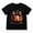 Black-54, variant on Girls Halloween Pumpkin Shirt, Leopard Bow Pumpkin Graphic Short Sleeve T-Shirt