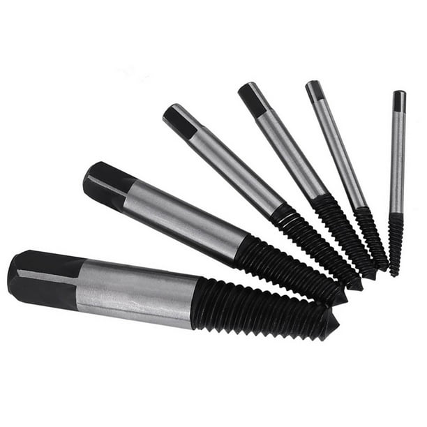 Juego práctico de 6 extractores de tornillos dañados HSS para el hogar