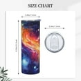 thumbnail image 3 of Waldeal Watercolor Galaxy Skinny Tumbler with Lid, Stainless Steel Double Wall Vacuum Insulated Travel Mug Water Bottle Iced Coffee Cup 20oz, 3 of 9