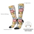 thumbnail image 5 of Picia Women Crew Soft Moisture-wicking Socks Travel Stamp Pattern Design Cotton Socks, One Size fit All, 5 of 9