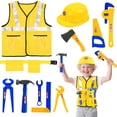 thumbnail image 1 of Juego de herramientas para disfraz de trabajador de la construcción Fantspati para niños, 11 piezas, 1 of 8