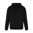 thumbnail image 5 of safuny Men's Crew Neck Sweatshirts Fall Slim Hoodie Tops Casual Relaxed Retro Cotton Lined Color Blocked Sports Pullovers Workout Fashion Long Sleeve Blouses Black M, 5 of 5