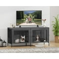 thumbnail image 7 of POAO 55.12"L Dog Crate Furniture for 2 Dogs,Heavy Duty Double Dog Crates for Small Dogs(0-20 Pounds),Dog Kennel Furniture Indoor as TV Stand,Dark Grey, 7 of 7