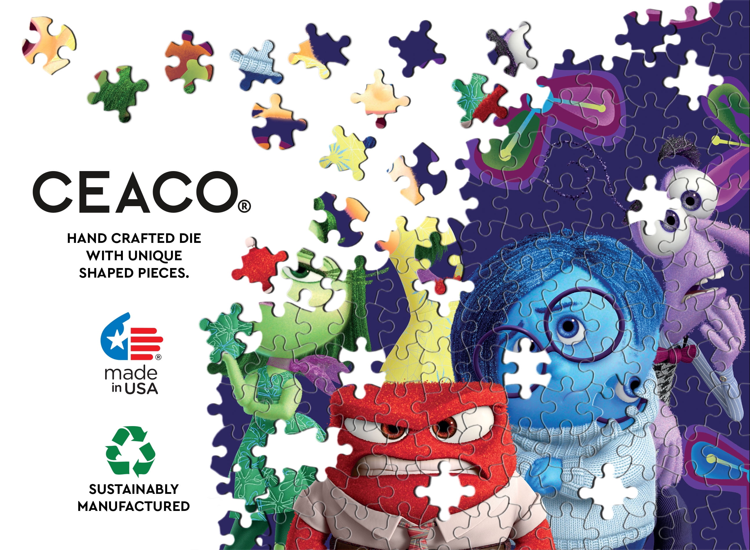 Ceaco 2000 Piece Disney Pixar 5 Inside Out Interlocking Jigsaw Puzzle