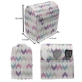 thumbnail image 5 of Geometric Lounger Chair Bag, Chevron Ikat in Pastel Soft Toned Zigzags Crossed Triangles Design, High Capacity Storage with Handle Container, Lounger Size, Multicolor, by Ambesonne, 5 of 5
