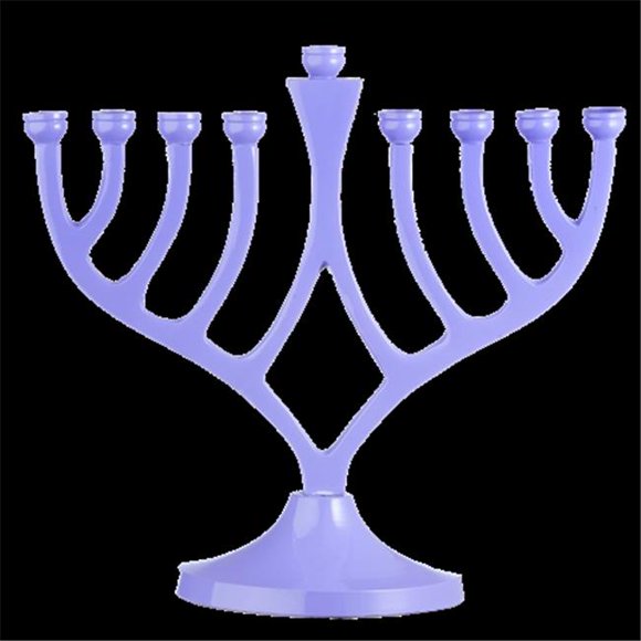 Nua Collection 59034 Menorah Classic Candle Purple - 7 in.
