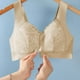 thumbnail image 4 of Karight Front Closure Bras for Women No Underwire Full Coverage Breathable Senior Bras Upgraded Push Up Padded Bralette, 4 of 5