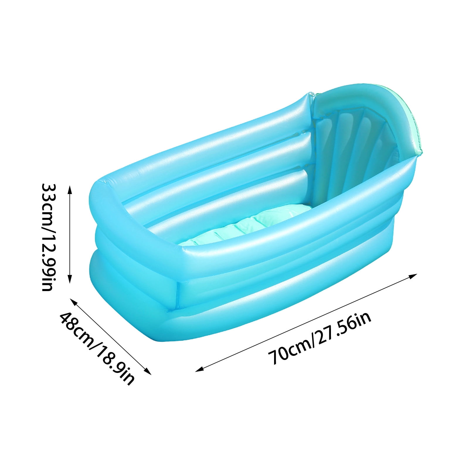Leakproof Inflatable Pool Insulation Kiddie Pool With Backrest For Baby Toddler & Kids In Garden Backyard & Outdoor