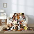 thumbnail image 3 of Colorful Dogs Pattern Fleece Throw Blanket Ultra Soft Cozy Decorative Flannel Blanket for Home Bed Couch Chair Travel, 3 of 7