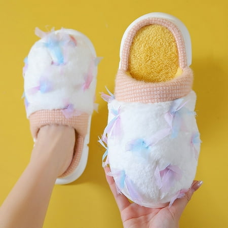 

Gubotare House Slippers For Men Simpson Men s Plush Faux Fuzzy Slide on Open Toe Slipper with Memory Foam White 8
