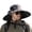 Black, variant on Camouflage Sun Hat Floppy Detachable Fans Hat Lightweight Wide Brim Bucket Hat Khaki
